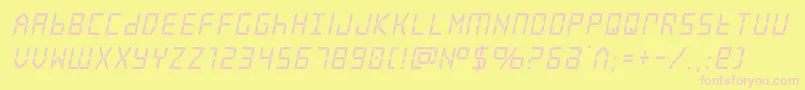 frozencrystalital Font – Pink Fonts on Yellow Background