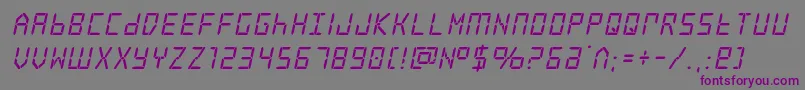 frozencrystalital Font – Purple Fonts on Gray Background