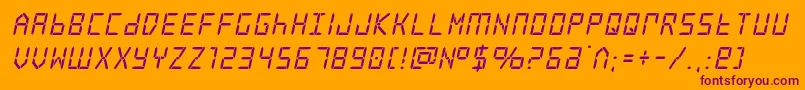 frozencrystalital Font – Purple Fonts on Orange Background