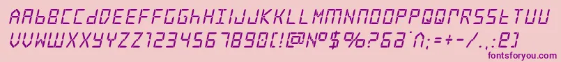 frozencrystalital Font – Purple Fonts on Pink Background
