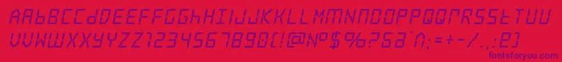 frozencrystalital Font – Purple Fonts on Red Background