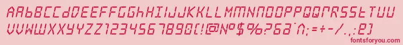 frozencrystalital Font – Red Fonts on Pink Background