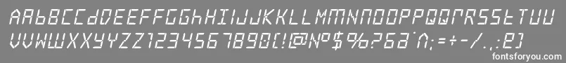 frozencrystalital Font – White Fonts on Gray Background