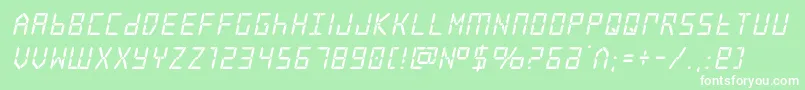 frozencrystalital Font – White Fonts on Green Background