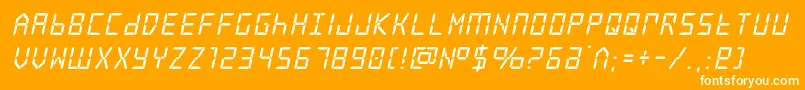 frozencrystalital Font – White Fonts on Orange Background