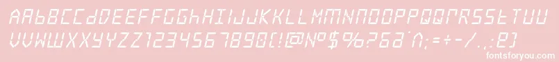 frozencrystalital-Schriftart – Weiße Schriften auf rosa Hintergrund