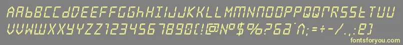 frozencrystalital Font – Yellow Fonts on Gray Background