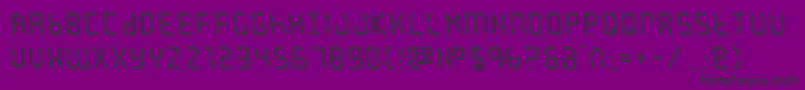 Fonte frozencrystalleft – fontes pretas em um fundo violeta