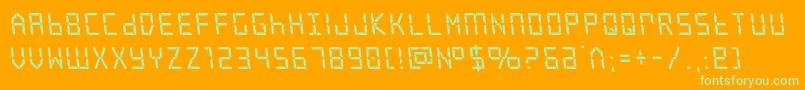 frozencrystalleft Font – Green Fonts on Orange Background