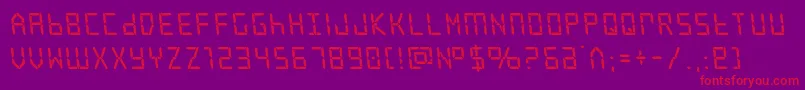 frozencrystalleft Font – Red Fonts on Purple Background