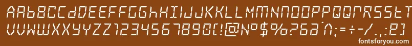 frozencrystallight Font – White Fonts on Brown Background