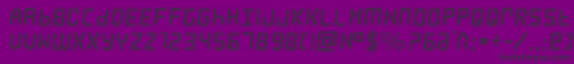 Czcionka frozencrystalpunch – czarne czcionki na fioletowym tle