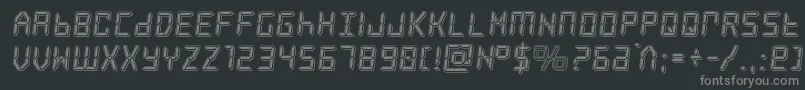 Шрифт frozencrystalpunch – серые шрифты на чёрном фоне