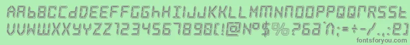 Шрифт frozencrystalpunch – серые шрифты на зелёном фоне