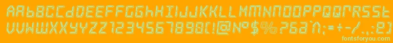 frozencrystalpunch Font – Green Fonts on Orange Background