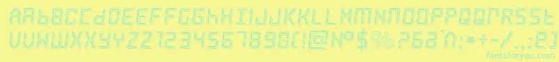 frozencrystalpunch Font – Green Fonts on Yellow Background