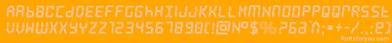 Шрифт frozencrystalpunch – розовые шрифты на оранжевом фоне