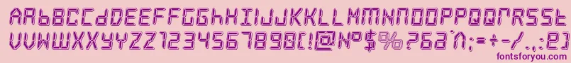 frozencrystalpunch-Schriftart – Violette Schriften auf rosa Hintergrund