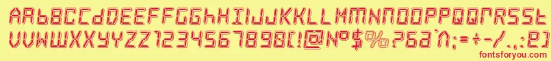 frozencrystalpunch Font – Red Fonts on Yellow Background