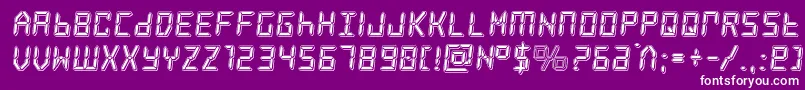Czcionka frozencrystalpunch – białe czcionki na fioletowym tle