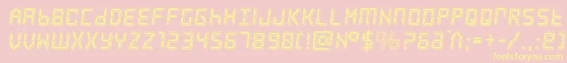 frozencrystalpunch-Schriftart – Gelbe Schriften auf rosa Hintergrund