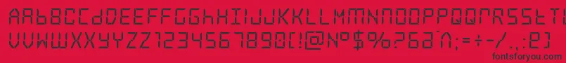 frozencrystalsemital Font – Black Fonts on Red Background