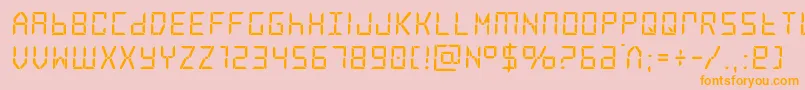 frozencrystalsemital Font – Orange Fonts on Pink Background