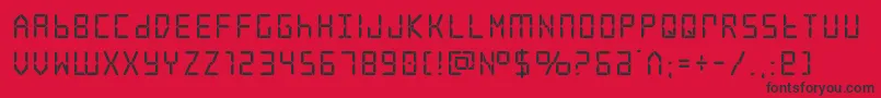 frozencrystalstraight Font – Black Fonts on Red Background