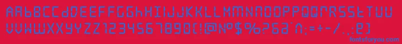 frozencrystalstraight Font – Blue Fonts on Red Background