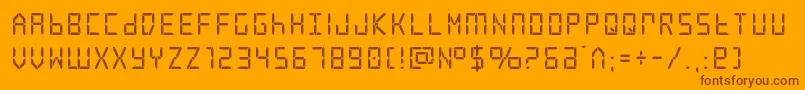 frozencrystalstraight Font – Brown Fonts on Orange Background