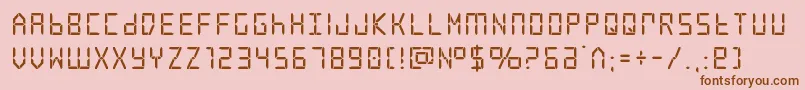 frozencrystalstraight Font – Brown Fonts on Pink Background