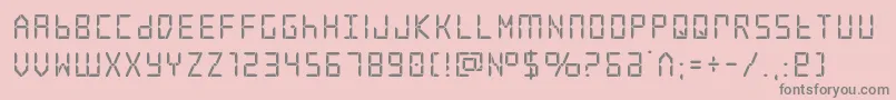フォントfrozencrystalstraight – ピンクの背景に灰色の文字
