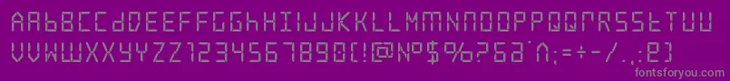 frozencrystalstraight Font – Gray Fonts on Purple Background