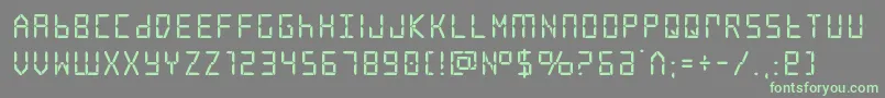 frozencrystalstraight Font – Green Fonts on Gray Background