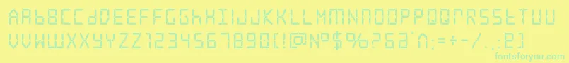 frozencrystalstraight Font – Green Fonts on Yellow Background