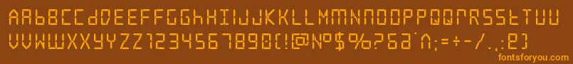 fuente frozencrystalstraight – Fuentes Naranjas Sobre Fondo Marrón