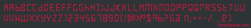frozencrystalstraight Font – Red Fonts on Black Background