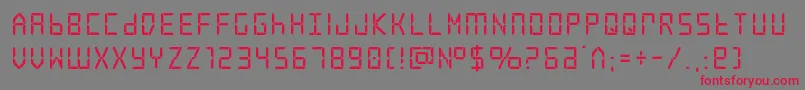 frozencrystalstraight Font – Red Fonts on Gray Background