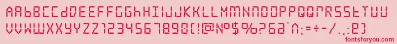 frozencrystalstraight Font – Red Fonts on Pink Background