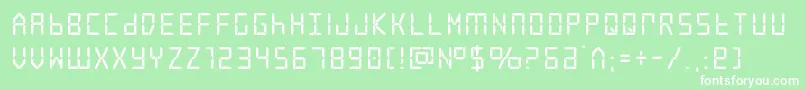 frozencrystalstraight Font – White Fonts on Green Background