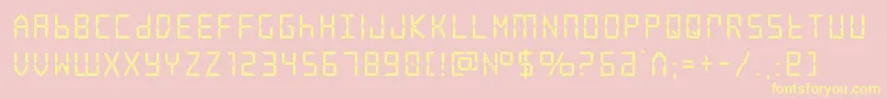 frozencrystalstraight Font – Yellow Fonts on Pink Background