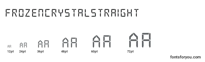 Размеры шрифта Frozencrystalstraight (127338)