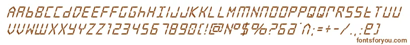 frozencrystalsuperital-fontti – ruskeat fontit valkoisella taustalla
