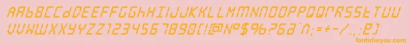 frozencrystalsuperital Font – Orange Fonts on Pink Background