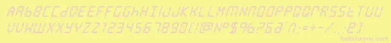 frozencrystalsuperital Font – Pink Fonts on Yellow Background
