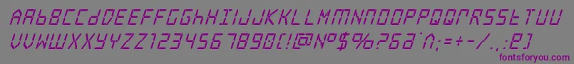 Шрифт frozencrystalsuperital – фиолетовые шрифты на сером фоне