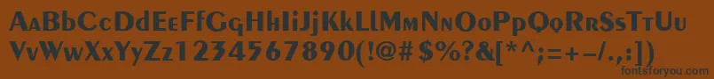 PengvinBoldRegular Font – Black Fonts on Brown Background