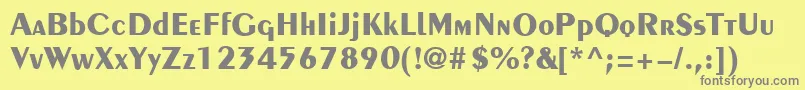 PengvinBoldRegular Font – Gray Fonts on Yellow Background