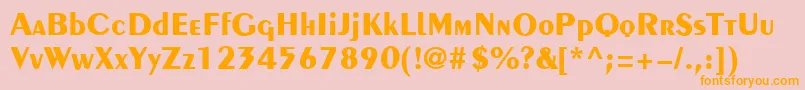 PengvinBoldRegular Font – Orange Fonts on Pink Background
