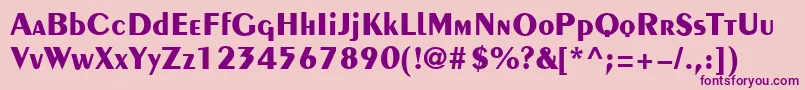 PengvinBoldRegular Font – Purple Fonts on Pink Background